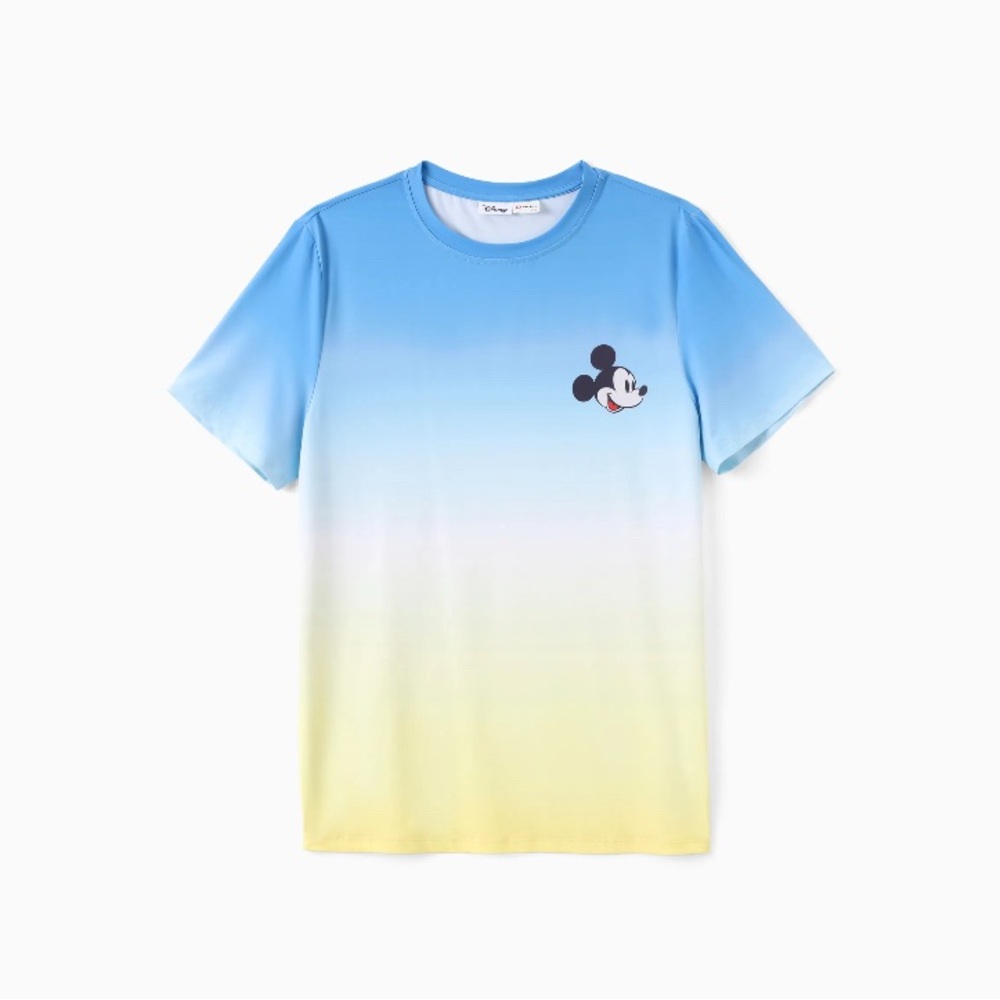 Men Disney Mickey and Friends Mickey Mouse Blue and Yellow Cooling Tee T-shirt